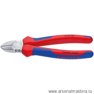 Кусачки диагональные 180 мм (БОКОРЕЗЫ) хром, 2-комп ручки 70 05 180 KNIPEX KN-7005180