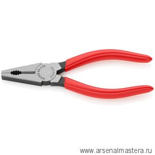 Плоскогубцы комбинированные 140 мм (ПАССАТИЖИ) фосфатированные, обливные ручки 03 01 140 KNIPEX KN-0301140
