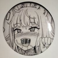 Значок (Средний 37 мм) Ahegao