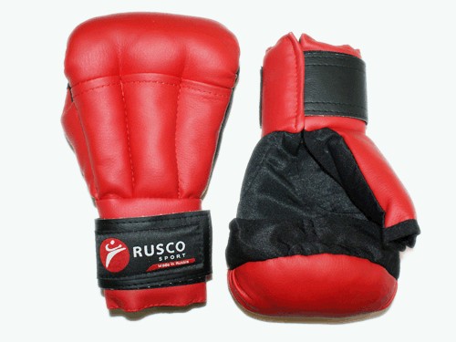 Перчатки для рукопашного боя RUSCO sport, кожзам, красные. 6 Oz. 03821