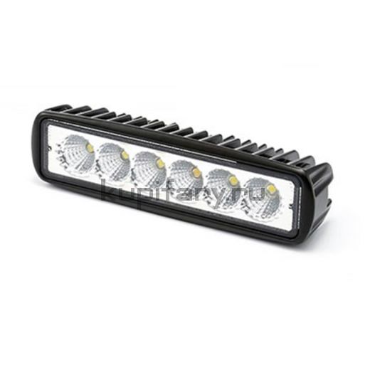 Светодиодная фара 18 Вт 6 led Epistar 12-24 вольт ближнего света прямоугольная