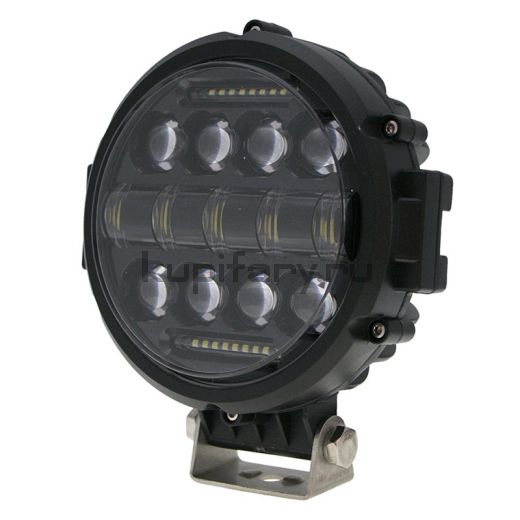 Круглая светодиодная фара 50W black Cree дальнего света DRL с ДХО 18см ip67 12-24 вольт