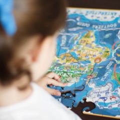 Пазл карта мира на английском языке World Tour