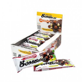 Протеиновый батончик Bombbar (Шоколад - фундук). 20гр. белка