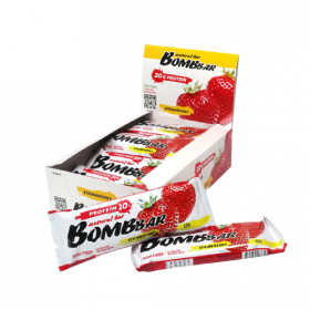 Протеиновый батончик Bombbar (Клубника). 20гр. белка