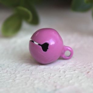 Бубенчик металлический - Сиреневый, 14 мм- 5 шт