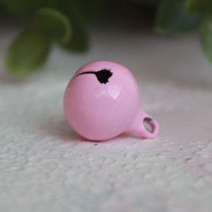 Бубенчик металлический - Розовый, 14 мм - 5 шт