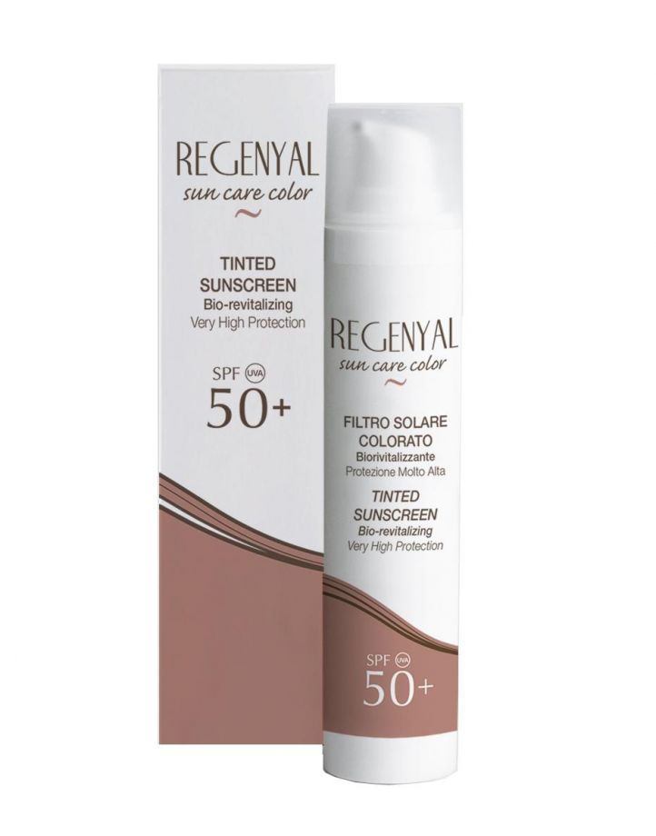 Крем регенерирующий солнцезащитный с тоном Regenyal Filtro Solare SPF 50+ Sweet Skin System (Свит Скин Систем) 50 мл