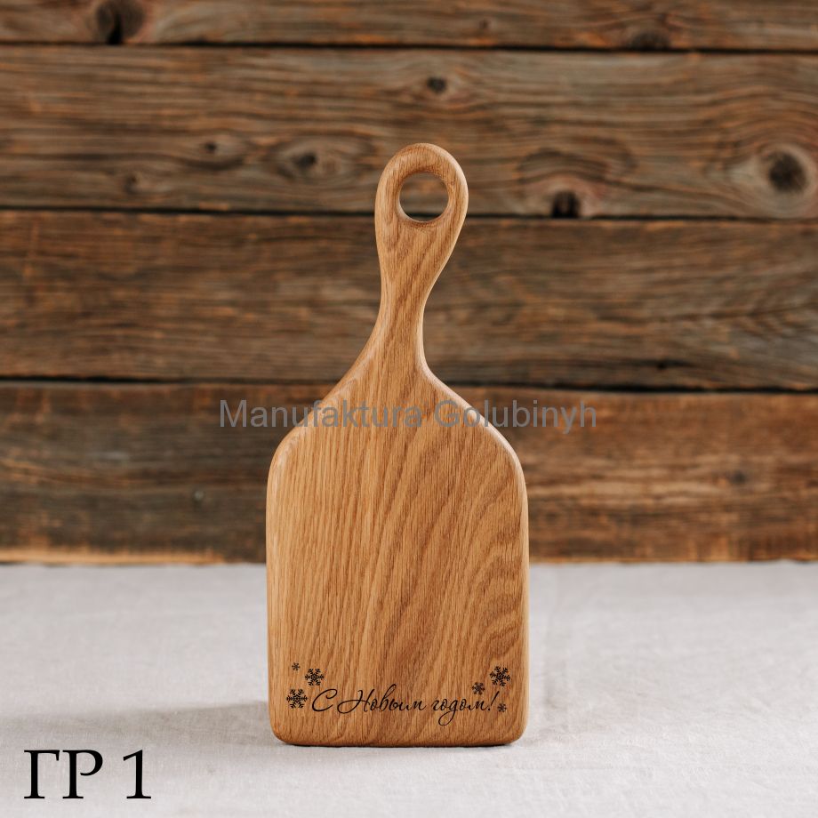 Доска "Европа", 14х31 см с новогодней гравировкой