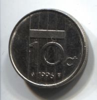 10 центов 1996 Нидерланды