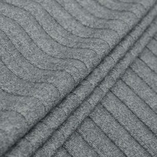 Трикотаж в рубчик серый меланж 50х37