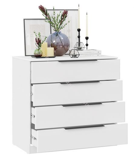 Комод «Тесса» (Белый Жемчуг / Белый глянец)