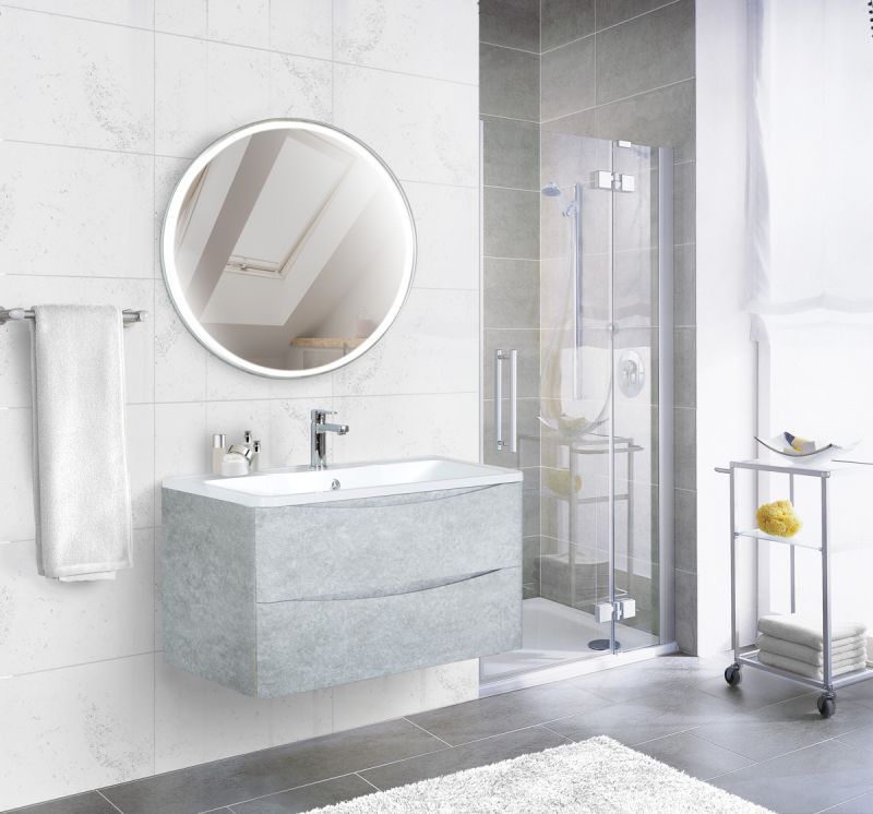 Тумба под раковину подвесная BelBagno ACQUA-1000-2C-SO-CVG Cemento Verona Grigio