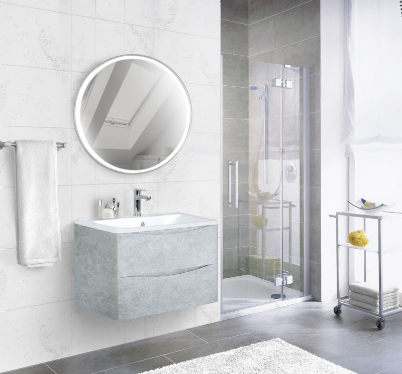 Тумба под раковину подвесная BelBagno ACQUA-800-2C-SO-CVG Cemento Verona Grigio