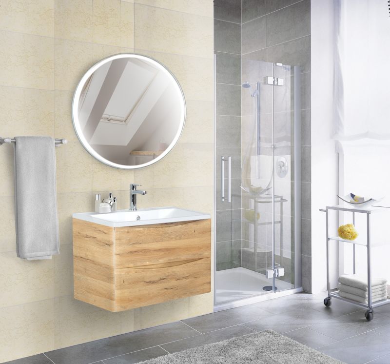 Тумба под раковину подвесная BelBagno ACQUA-800-2C-SO-RR  Rovere Rustico