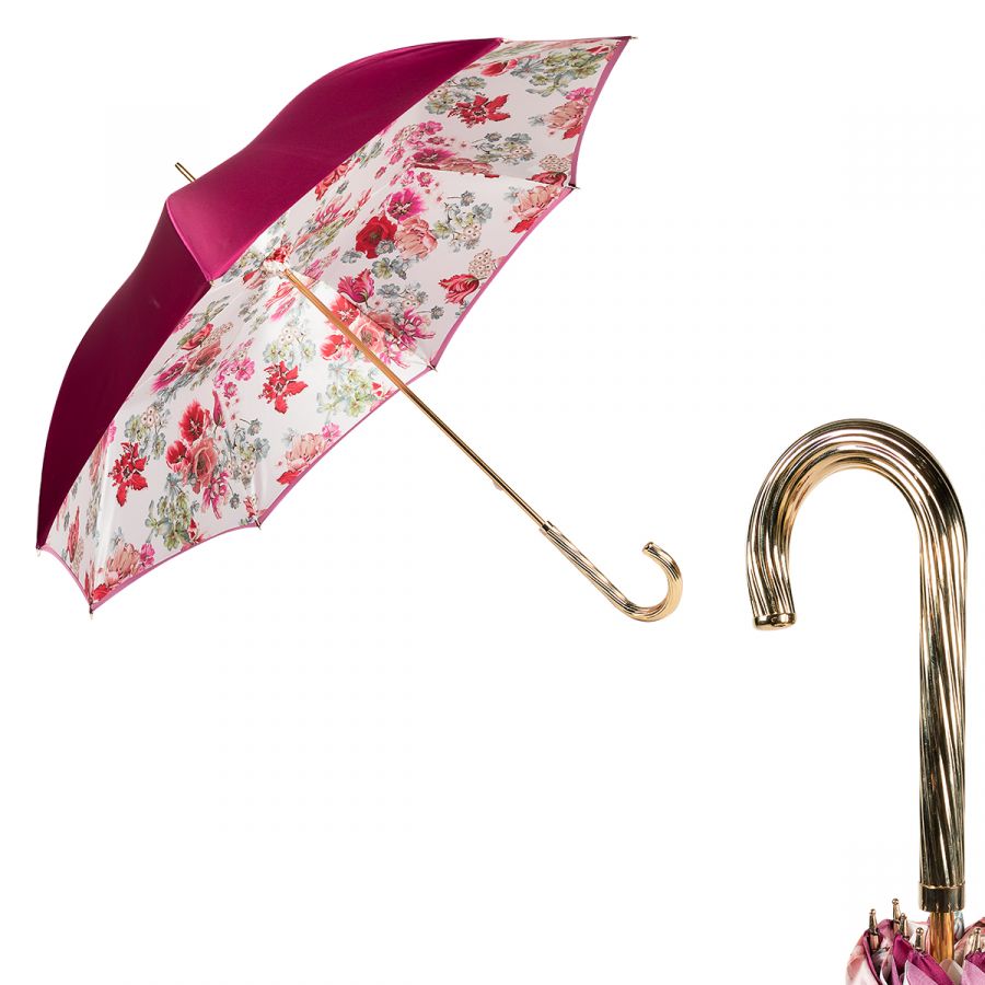 Зонт-трость Pasotti Becolore Fuxia Parati Plastica Spring