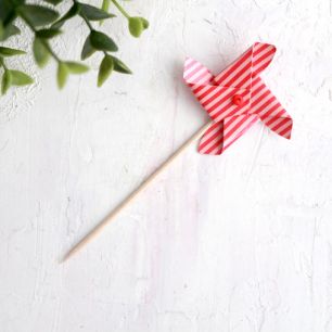 Ветрячок для куклы, красный, 12 см.(3 шт)