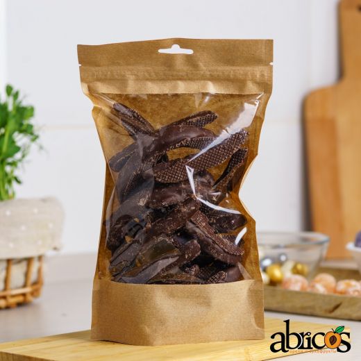 Апельсиновая корочка в темной шоколадной глазури Апельсиновая корочка в темной шоколадной глазури