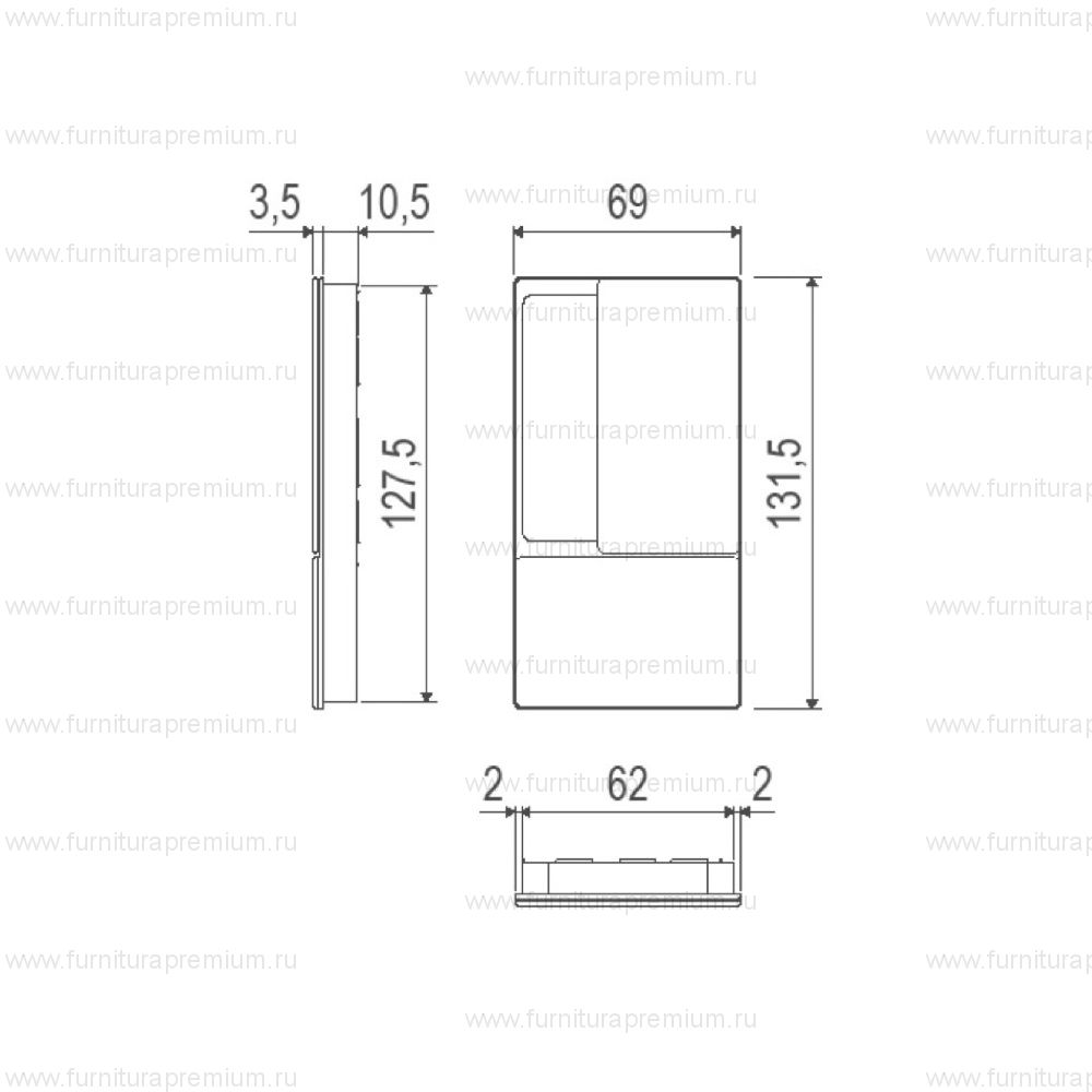 Ручка AGB WAVE B30000.00 для распашных дверей с замком