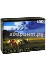 Puzzle-1000 "Лошади и вулкан" (КБК1000-6463)