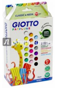 Пластилин Giotto Patplume. 18 цветов по 20 гр. (513100)