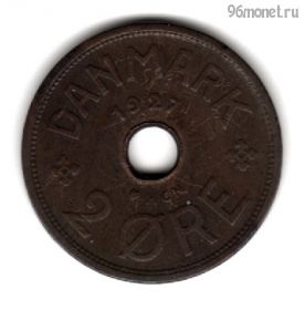 Дания 2 эре 1927  HCN-GJ