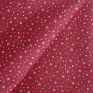 Хлопок праздничные звездочки на красном 50х37 см. limit