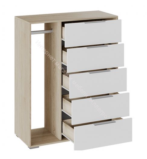 Комод комбинированный «Нуар» тип 1 (Дуб Сонома/Белый ясень)