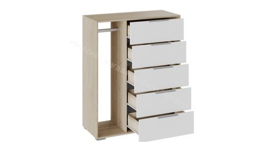 Комод комбинированный «Нуар» тип 1 (Дуб Сонома/Белый ясень)