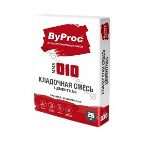 ByProc Кладочная цементная смесь для каменной и кирпичной кладки MMS-010, 25 кг, шт  код:061231