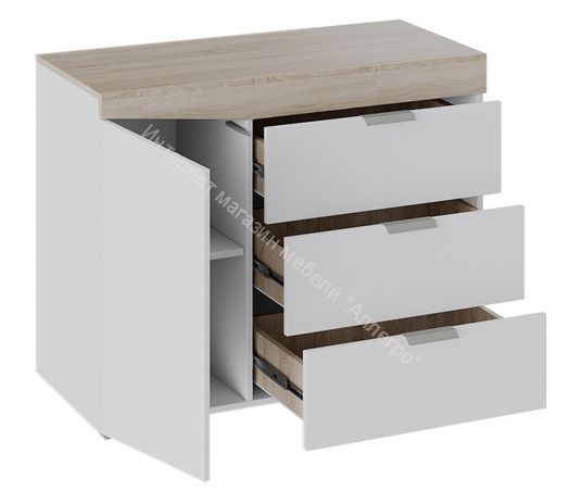 Комод тип 1 (Дуб Сонома/Белый Ясень)