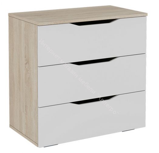 Комод тип 3 ТриЯ (Дуб Сонома/Белый Ясень)