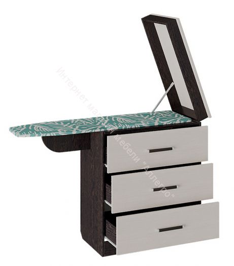 Комод со встроенной гладильной доской (Венге Цаво/Дуб Белфорт)
