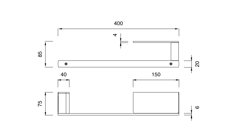 Полотенцедержатель Cea Design LUTEZIA LTZ 105 схема 2