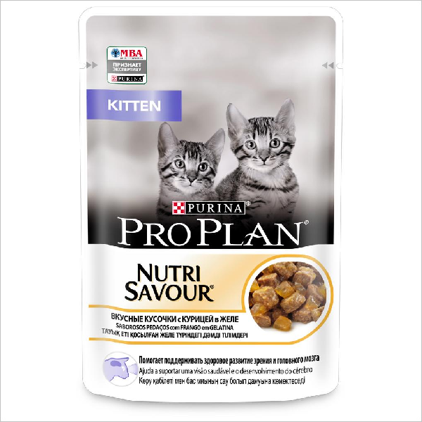 Влажный корм для котят Pro Plan Kitten кусочки в желе с курицей