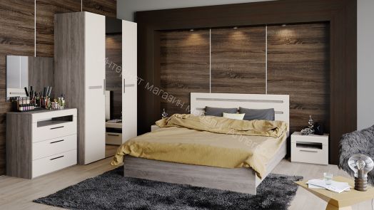 Комод с 3-мя ящиками «Фьюжн» (Бежевый, Дуб Сонома трюфель)