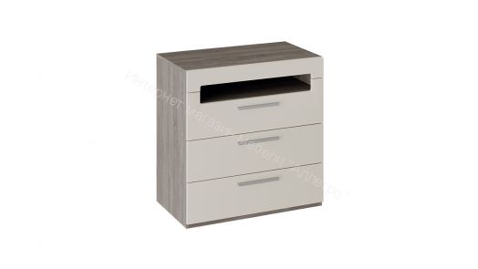 Комод с 3-мя ящиками «Фьюжн» (Бежевый, Дуб Сонома трюфель)