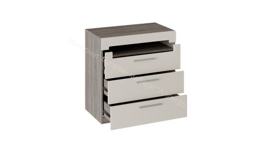 Комод с 3-мя ящиками «Фьюжн» (Бежевый, Дуб Сонома трюфель)