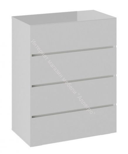 Комод «Glance» тип 1 (Белый/Стекло белый глянец)