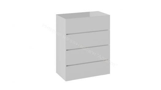 Комод «Glance» тип 1 (Белый/Стекло белый глянец)