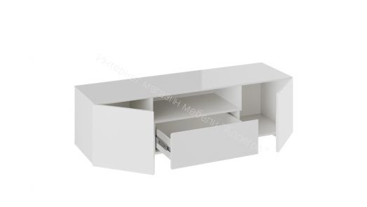 Тумба для ТВ «Glance» тип 1 (Белый/Стекло белый глянец)