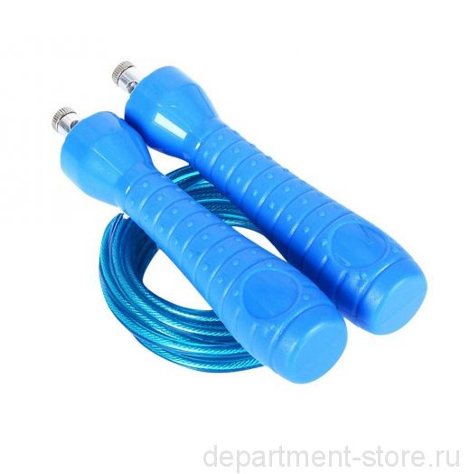 Спортивная скакалка со стальным тросом и регулировкой