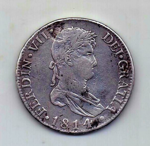 8 реалов 1814 Испания Мадрид Редкость