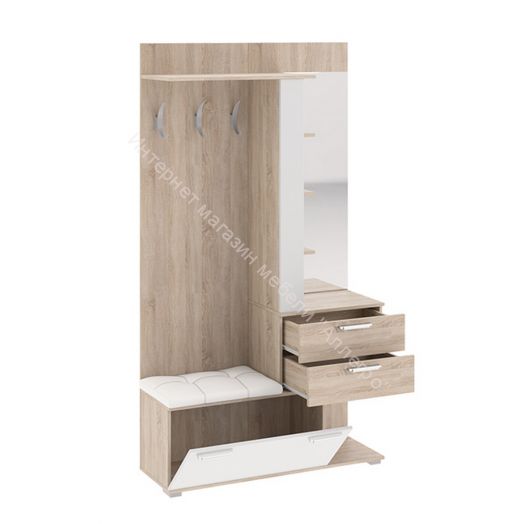 Прихожая «Эрика» №1 (Дуб сонома/Белый)