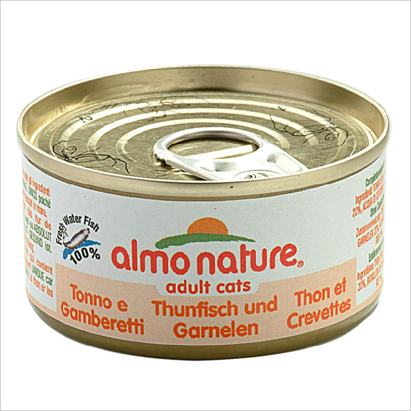Влажный корм для кошек Almo Nature с тунцом и креветками
