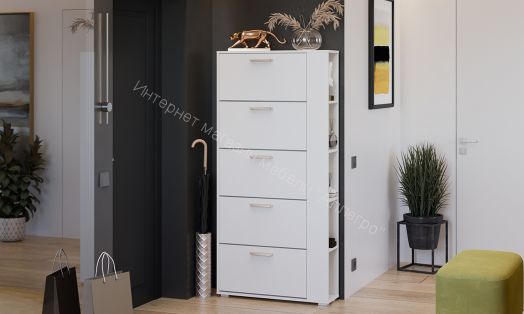 Тумба для обуви «Эрика» Тип 2 (Белый ясень)