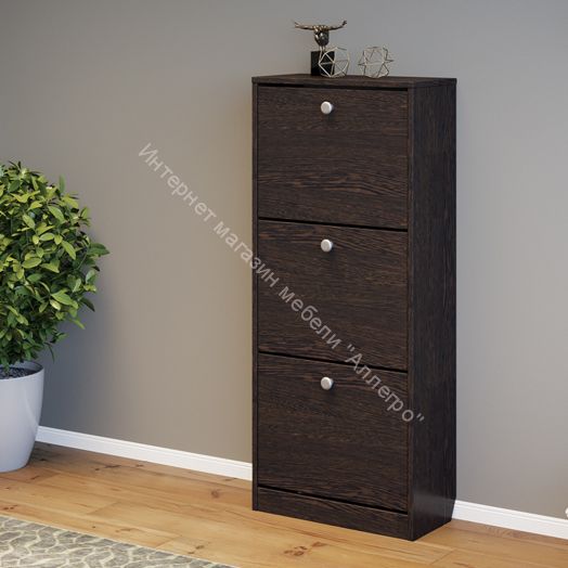 Тумба для обуви «Тетра» Тип 1 Исп. 2 (Венге Цаво)