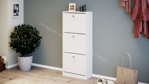 Тумба для обуви «Тетра» Тип 1 Исп. 2 (Дуб сонома/Белый)