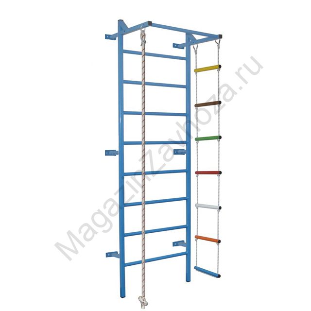 Шведская стенка детская (Металл) с турником и КЭ 1