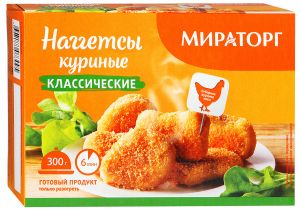 Наггетсы куриные МИРАТОРГ 300г Классические